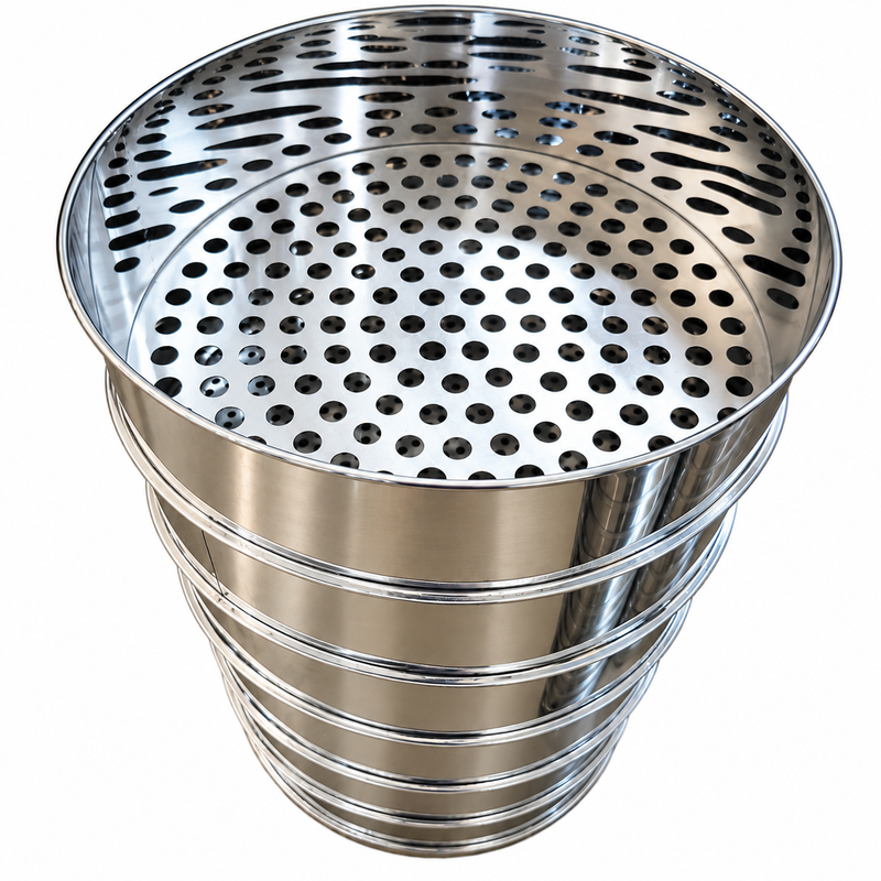 200mm Perforated Plate Test Sieve – Stainless Steel, ISO 3310-2