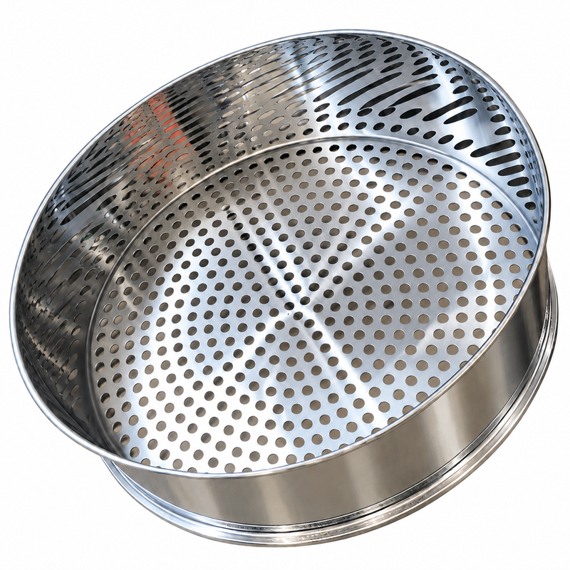 300mm Perforated Plate Test Sieve – Stainless Steel, ISO 3310-2