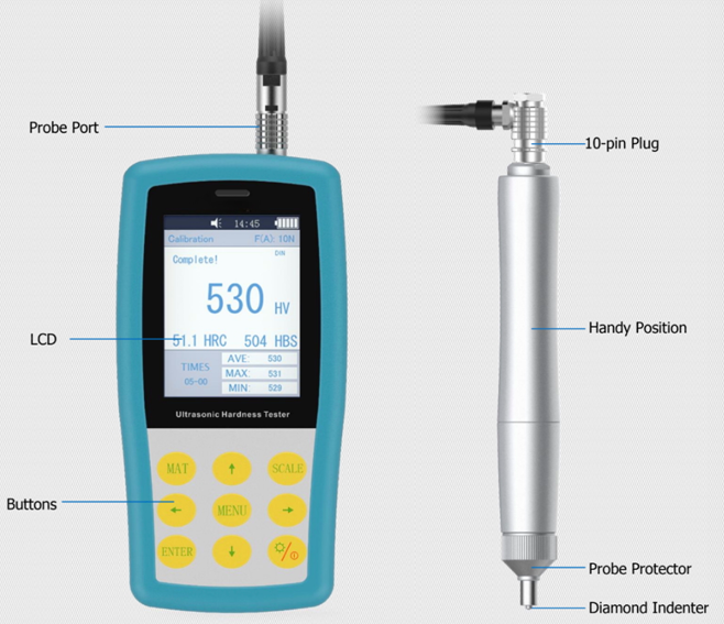 Portable Motorised Leeb & Ultrasonic Hardness Tester UCI-4100DH